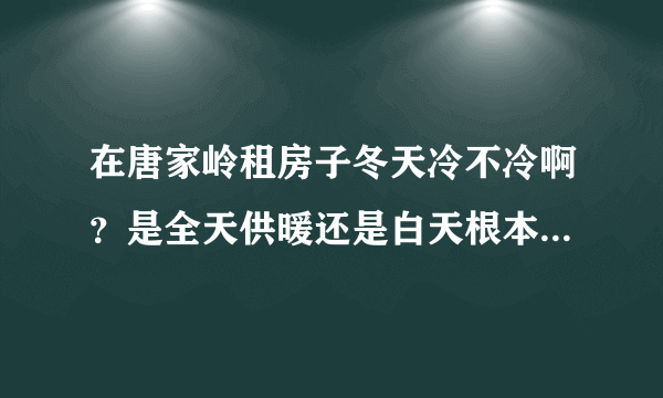 在唐家岭租房子冬天冷不冷啊？是全天供暖还是白天根本不烧暖气啊？