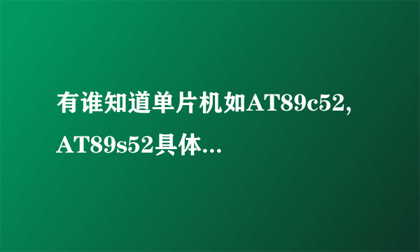 有谁知道单片机如AT89c52,AT89s52具体是指什么含义啊？