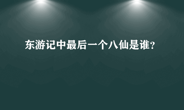 东游记中最后一个八仙是谁？