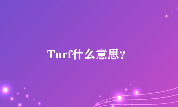 Turf什么意思？