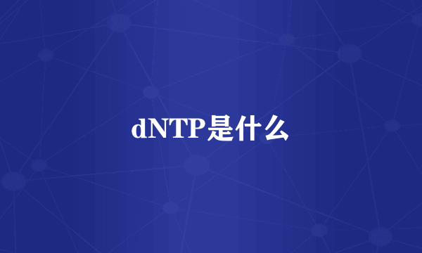 dNTP是什么