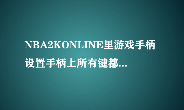 NBA2KONLINE里游戏手柄设置手柄上所有键都用了，但是还剩四个动作没设置，怎么办？是不能用吗