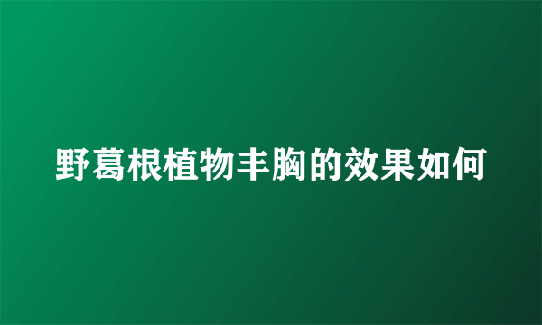 野葛根植物丰胸的效果如何