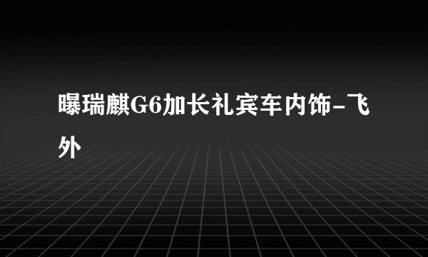 曝瑞麒G6加长礼宾车内饰-飞外