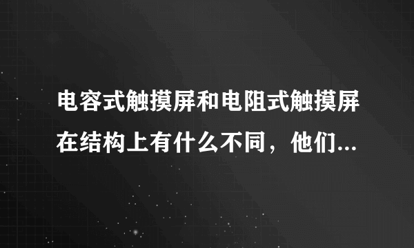 电容式触摸屏和电阻式触摸屏在结构上有什么不同，他们分别有什么涂层和镀层？