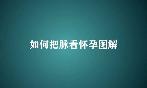 如何把脉看怀孕图解