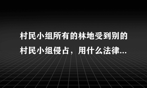 村民小组所有的林地受到别的村民小组侵占，用什么法律去解决？