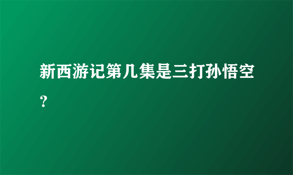 新西游记第几集是三打孙悟空？