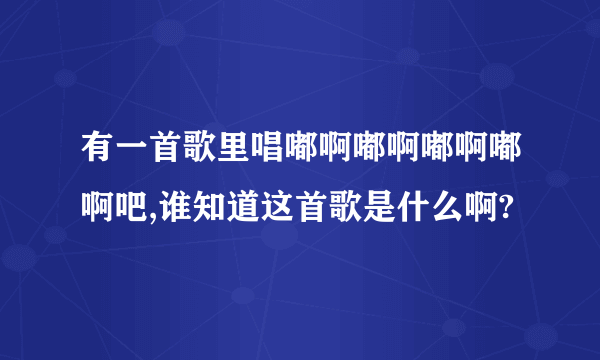 有一首歌里唱嘟啊嘟啊嘟啊嘟啊吧,谁知道这首歌是什么啊?