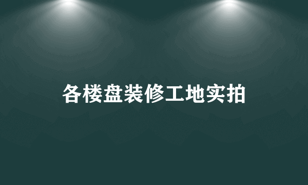 各楼盘装修工地实拍