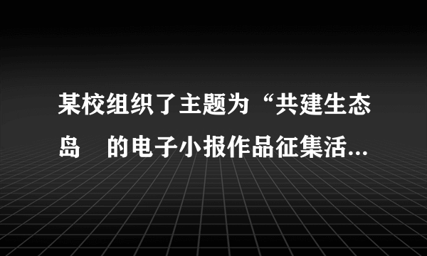 某校组织了主题为“共建生态岛〞的电子小报作品征集活动,先从中随机抽取了局部作品,按四个等级进行评分,然后根据统计结果绘制了如下两幅不完整的统计图,那么此次抽取的作品中等级为B的作品数为    ▲    .