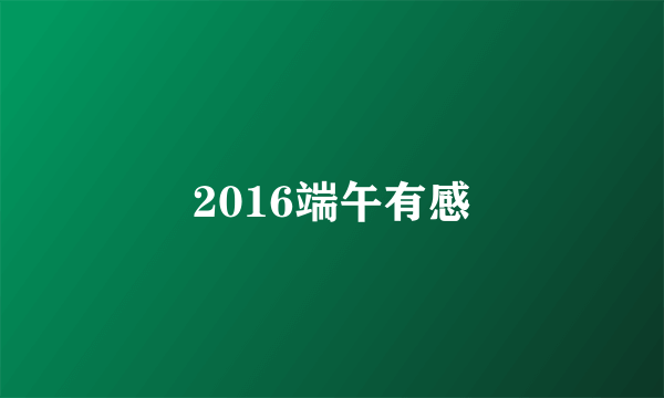 2016端午有感