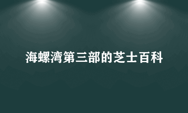 海螺湾第三部的芝士百科