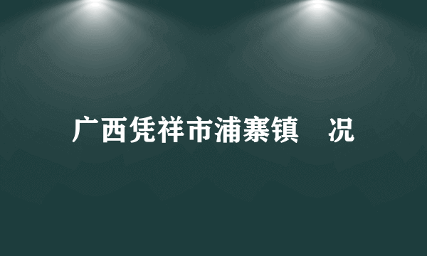 广西凭祥市浦寨镇摡况