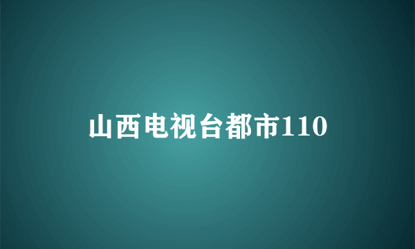 山西电视台都市110