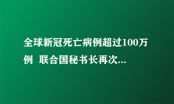 全球新冠死亡病例超过100万例  联合国秘书长再次呼吁团结抗疫