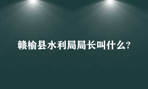 赣榆县水利局局长叫什么?