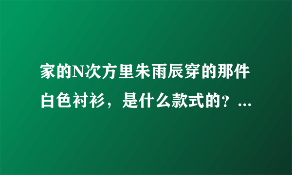 家的N次方里朱雨辰穿的那件白色衬衫，是什么款式的？什么牌子的？谢谢