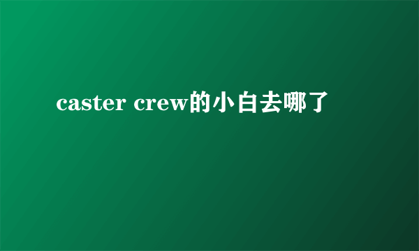 caster crew的小白去哪了