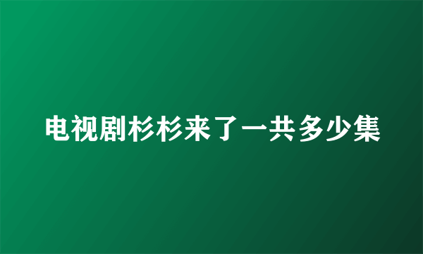 电视剧杉杉来了一共多少集