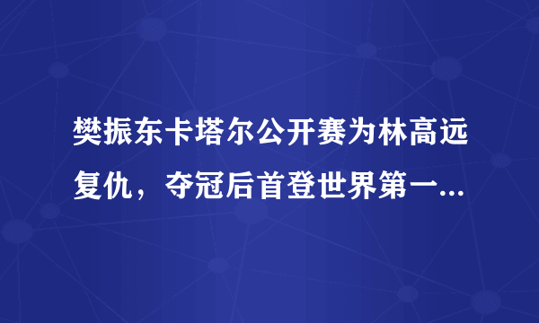 樊振东卡塔尔公开赛为林高远复仇，夺冠后首登世界第一，你如何看？