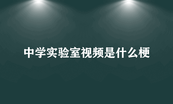 中学实验室视频是什么梗