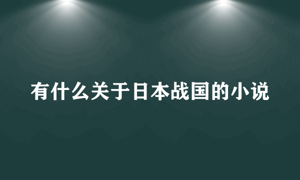 有什么关于日本战国的小说