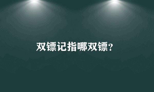 双镖记指哪双镖？