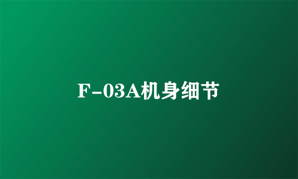 F-03A机身细节