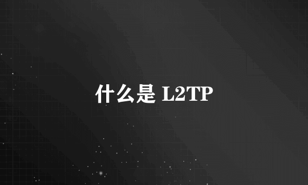 什么是 L2TP