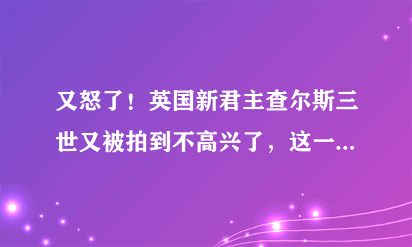 又怒了！英国新君主查尔斯三世又被拍到不高兴了，这一次又是为了什么？