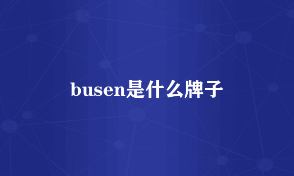 busen是什么牌子