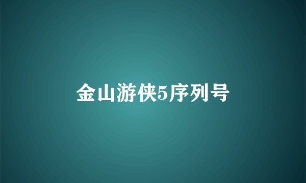 金山游侠5序列号