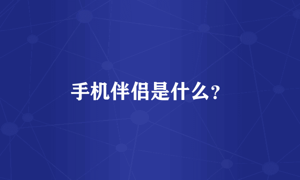 手机伴侣是什么？