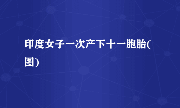 印度女子一次产下十一胞胎(图)