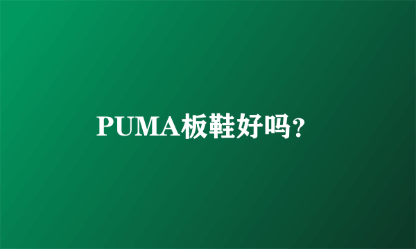 PUMA板鞋好吗？