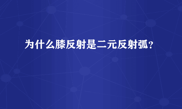 为什么膝反射是二元反射弧？