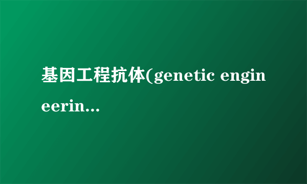 基因工程抗体(genetic engineering antibody)