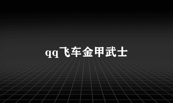 qq飞车金甲武士