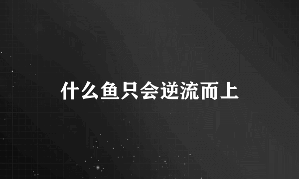 什么鱼只会逆流而上