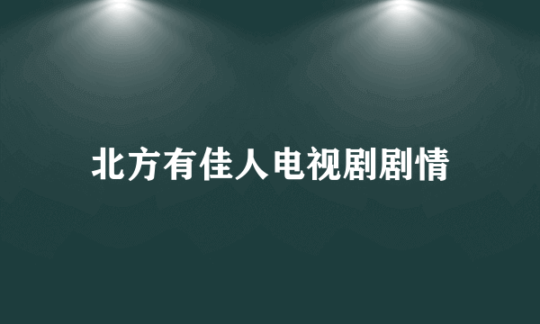 北方有佳人电视剧剧情