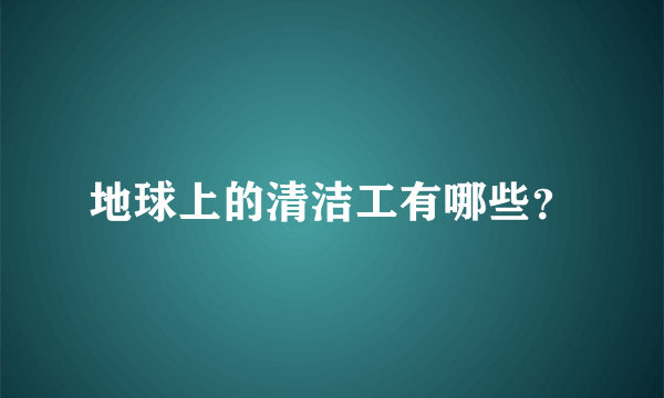 地球上的清洁工有哪些？