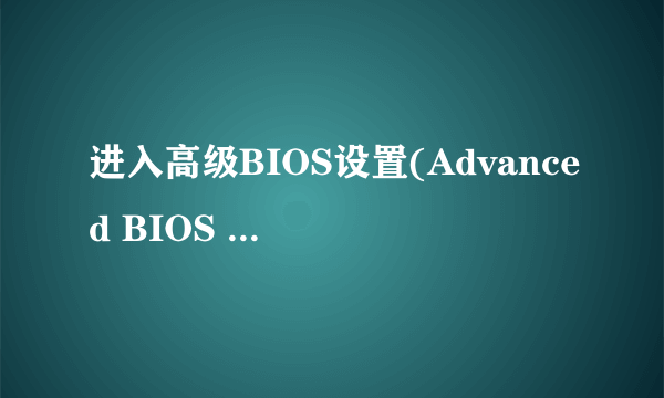 进入高级BIOS设置(Advanced BIOS Features)，将第一开启盘（first boot device）按住