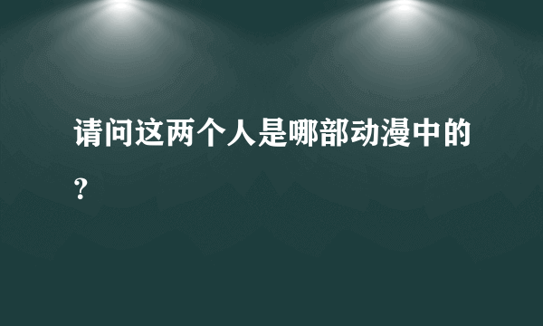 请问这两个人是哪部动漫中的？