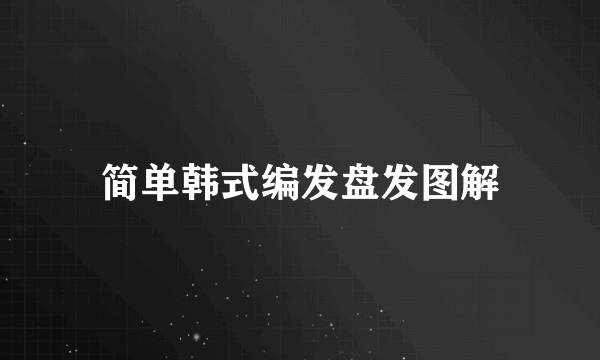 简单韩式编发盘发图解