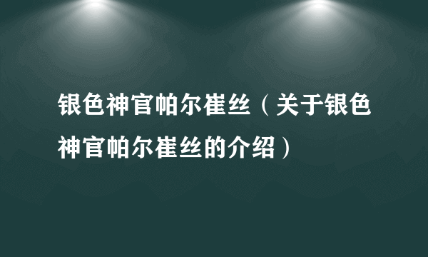 银色神官帕尔崔丝（关于银色神官帕尔崔丝的介绍）