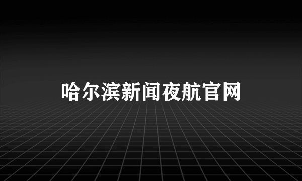 哈尔滨新闻夜航官网