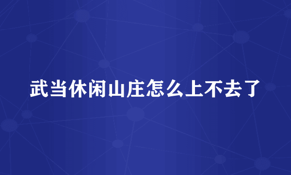 武当休闲山庄怎么上不去了