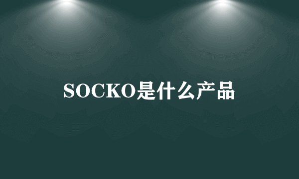 SOCKO是什么产品