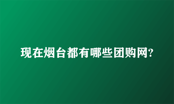 现在烟台都有哪些团购网?